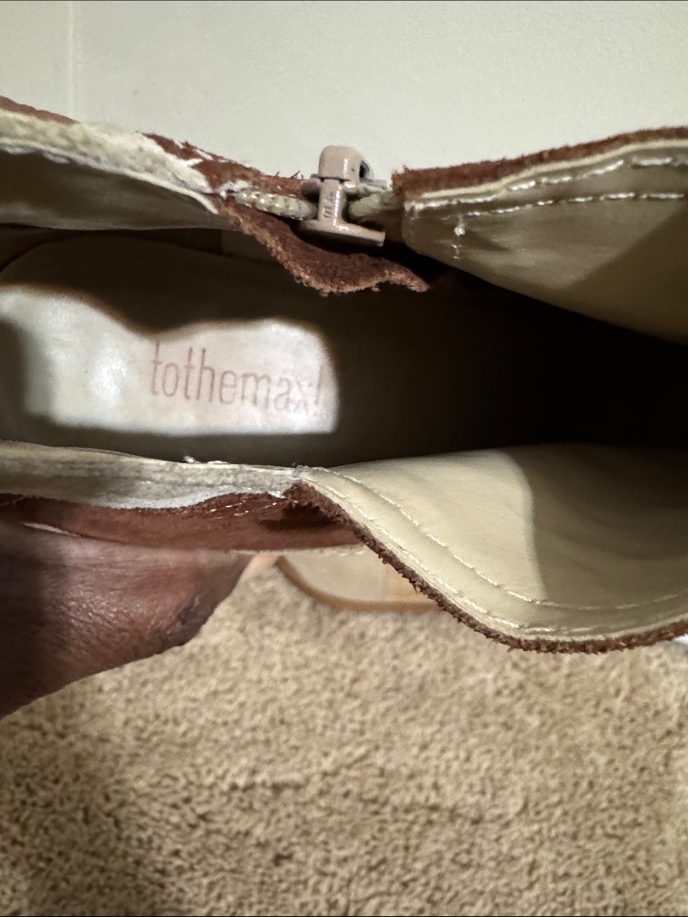 90's To The Maxx Patchwork Suede Ankle Boots Tan & Brown size 7.5 Western Rodeo - Picture 6 of 8